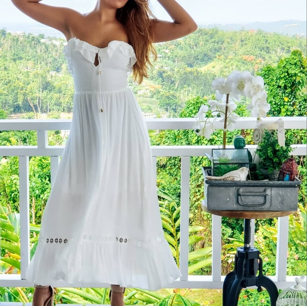 Beautiful Boho White Maxi Dress